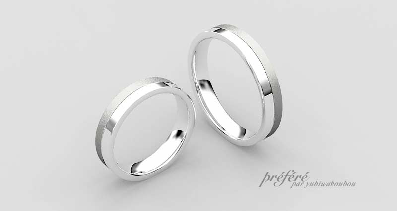 結婚指輪はオーダーメイドでとってもシンプルなデザイン