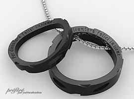 マリッジリング（結婚指輪）　ブラックリング　イメージCG