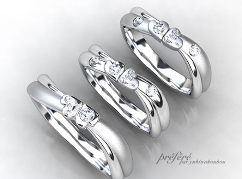 四つ葉のクローバー結婚指輪