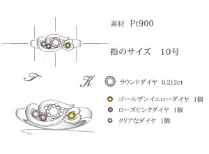 婚約指輪は二人のイニシャルデザインでオーダーメイド