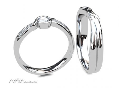 ２連タイプ 結婚指輪オーダーメイド 