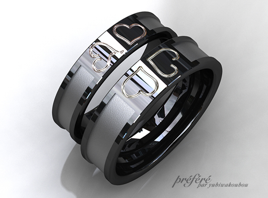 四つ葉の結婚指輪はブラックリングでオーダーメイド