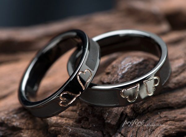 四つ葉の結婚指輪はブラックリングでオーダーメイド