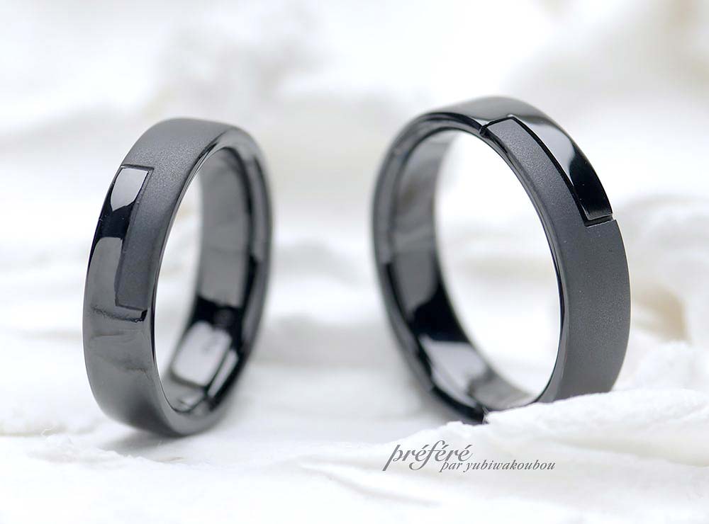 ブラックリング 結婚指輪 シンプル