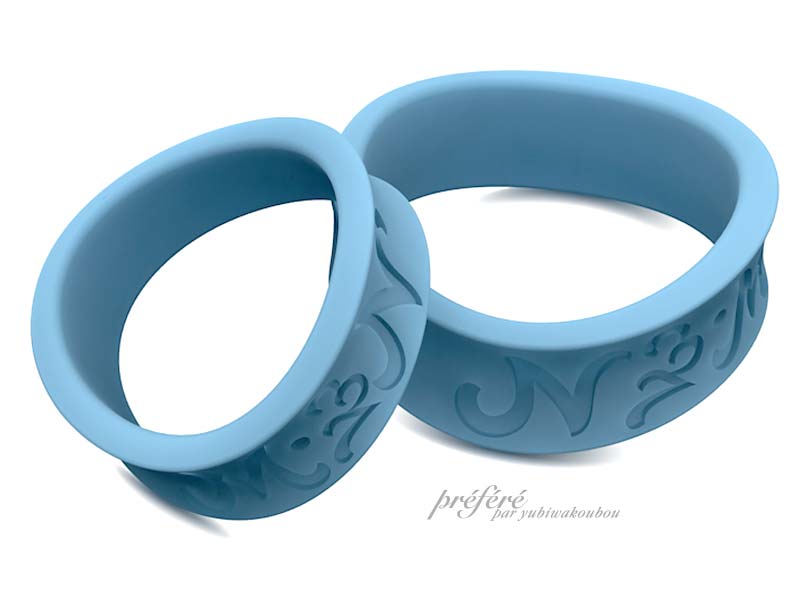 イニシャル結婚指輪 オーダーメイド のモデル
