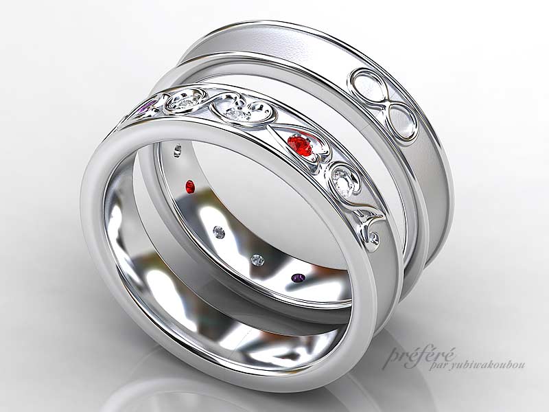 ご結婚１０年目の記念の指輪をオーダーメイドでサプライズプレゼント CG