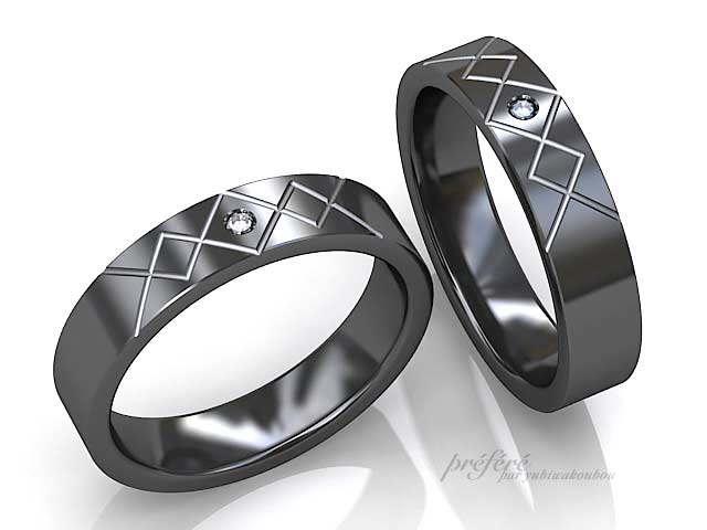 結婚指輪はオーダメイドで渋カッコイイ・ブラックリングをサプライズプレゼントしました