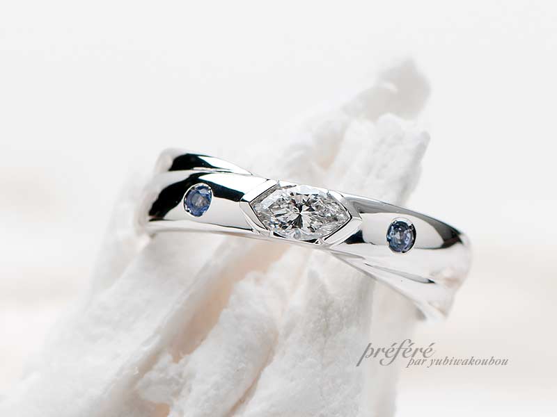 婚約指輪のオーダーメイドはマーキスダイヤでサプライズプレゼント