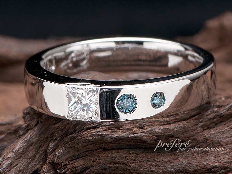 プリンセスダイヤの婚約指輪はオーダーでプロポーズの言葉とサプライズでプレゼント