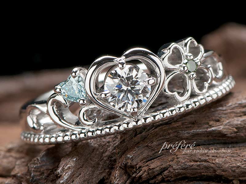 プロポーズとともにプレゼントの婚約指輪は世界でたった一つのオーダーメイド
