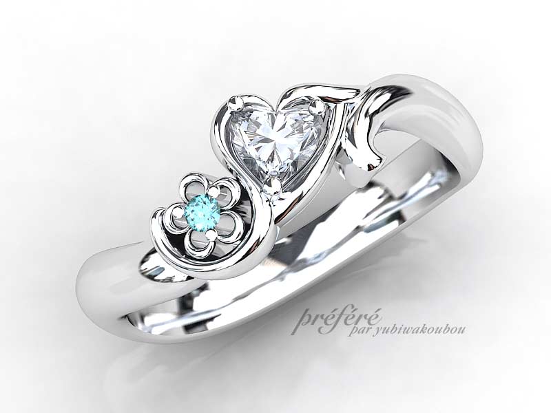 プロポーズリングの婚約指輪は彼が描いたデザインでオーダーメイド