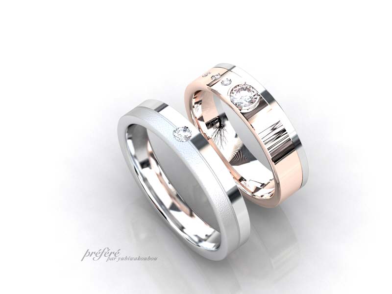 結婚20周年に結婚指輪とダイヤリングをリメイクオーダー