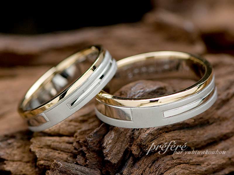 オーダーメイドマリッジリング（結婚指輪）はイニシャルをスタイリッシュにデザイン