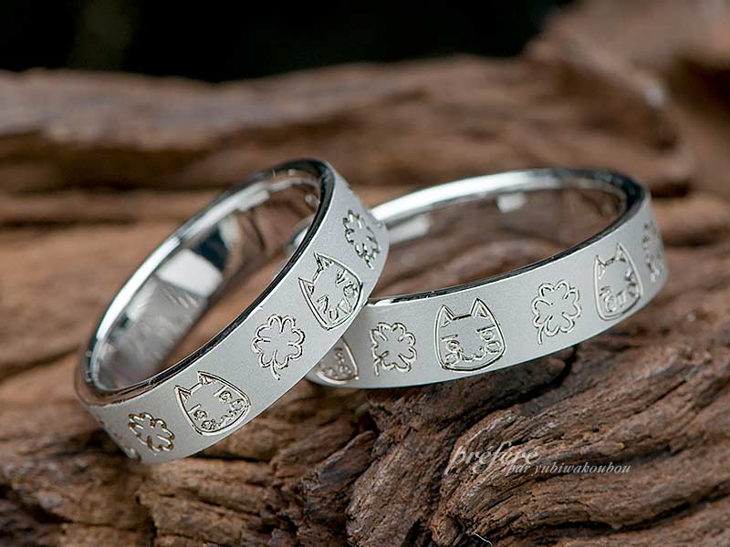 トロと四つ葉のクローバーでオーダーメイド結婚指輪
