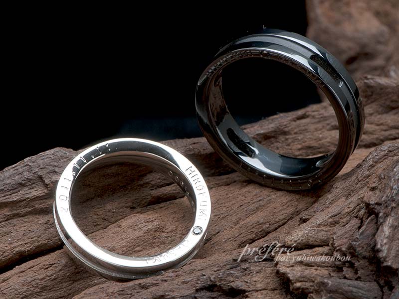 結婚指輪　オーダーメイド　トルコ石