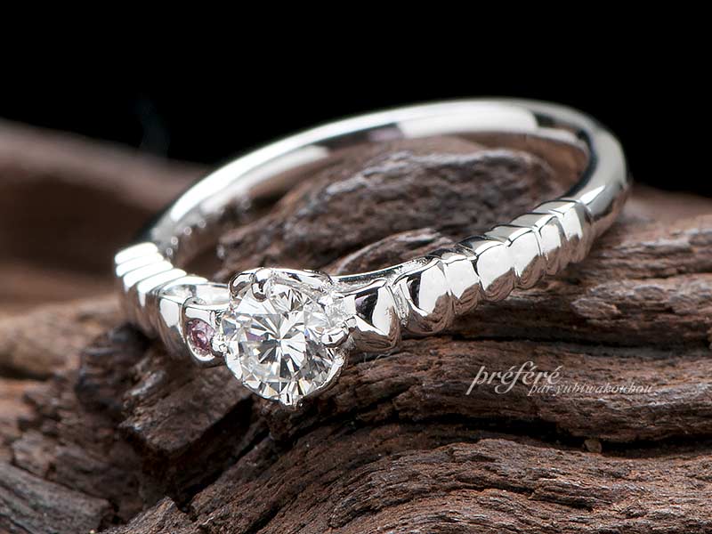 婚約指輪は、お持ちのダイヤを使用して二人の想いでオーダーでダイヤリメイク