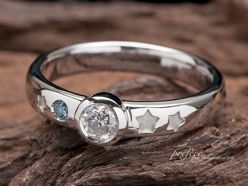 婚約指輪はプラネタリウム（星）が好きな彼女のためにオーダーメイド