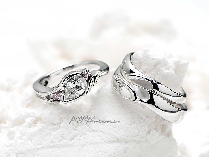 婚約指輪と結婚指輪のセットはオーダーメイドでおしゃれなセットリング