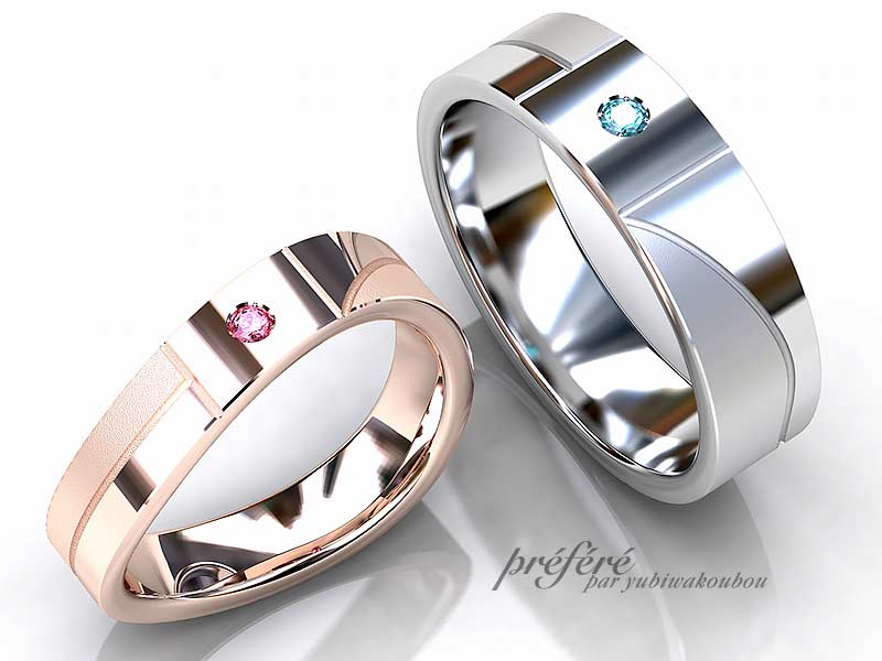 結婚指輪はイニシャルモチーフでお二人の想いを込めてオーダーメイド