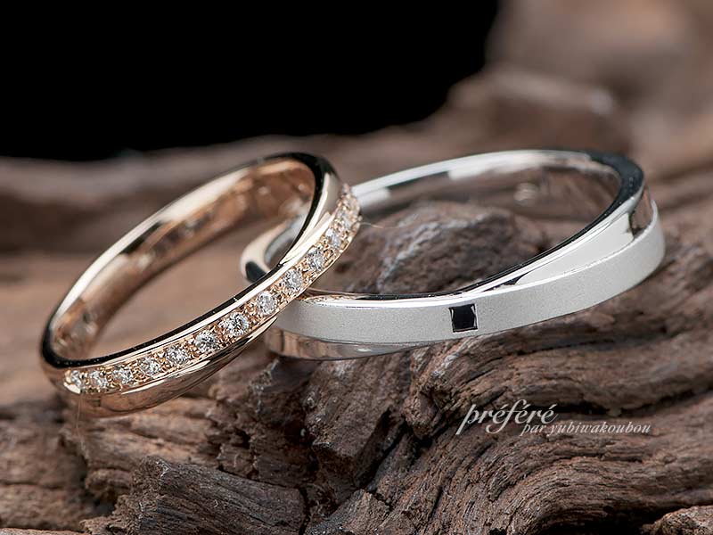 婚約指輪にセットできる結婚指輪はお二人の想いを込めてオーダーメイド