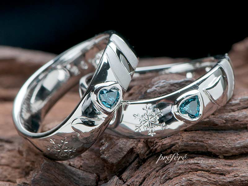結婚指輪は幸せ四つ葉のクローバーモチーフでオーダー