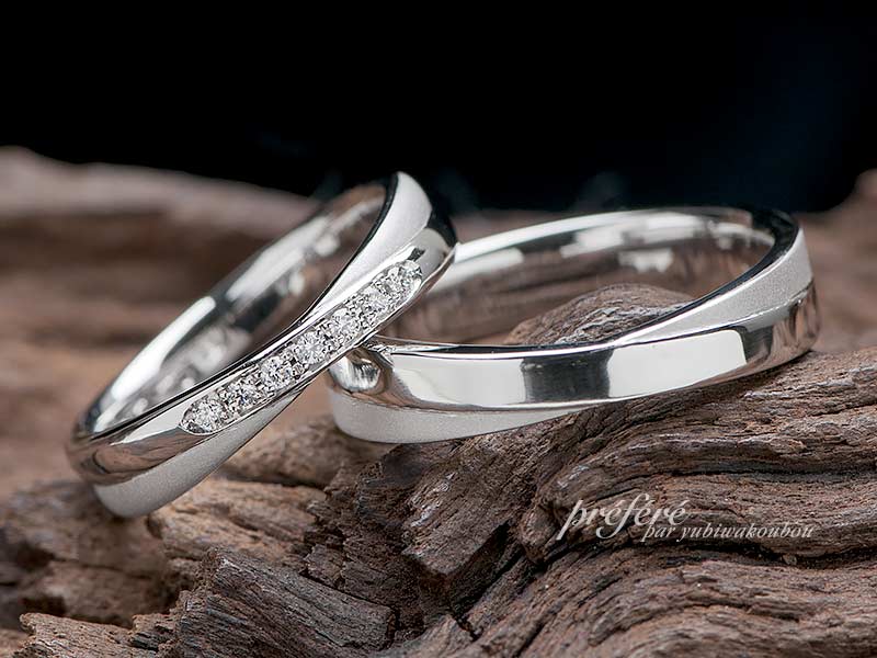 オーダメイドの結婚指輪はシンプルなデザイン