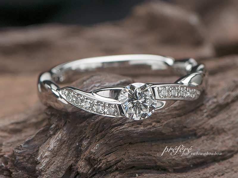 婚約指輪のリフォームはセミオーダーでお創りしました