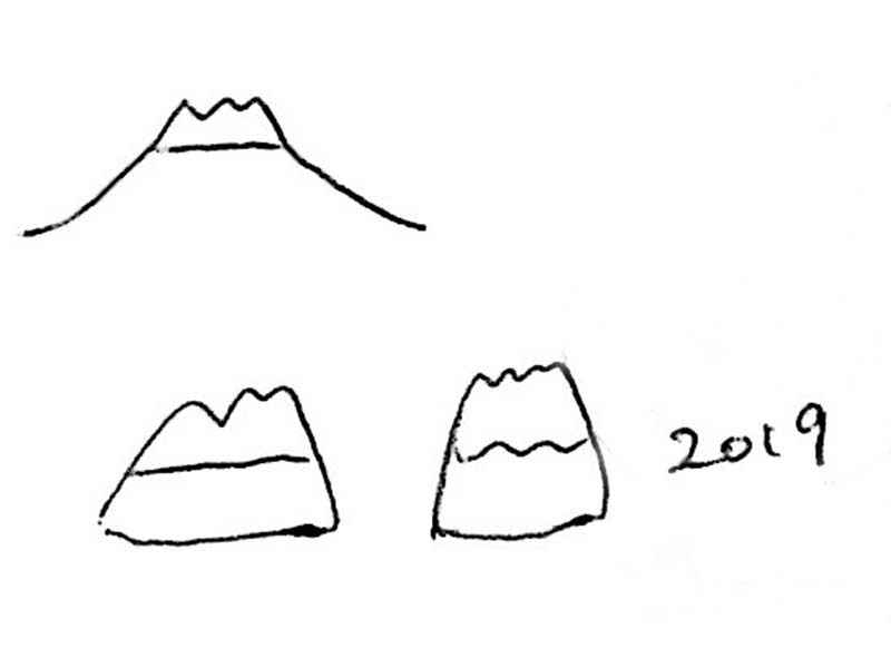 リング内側に富士山イラスト