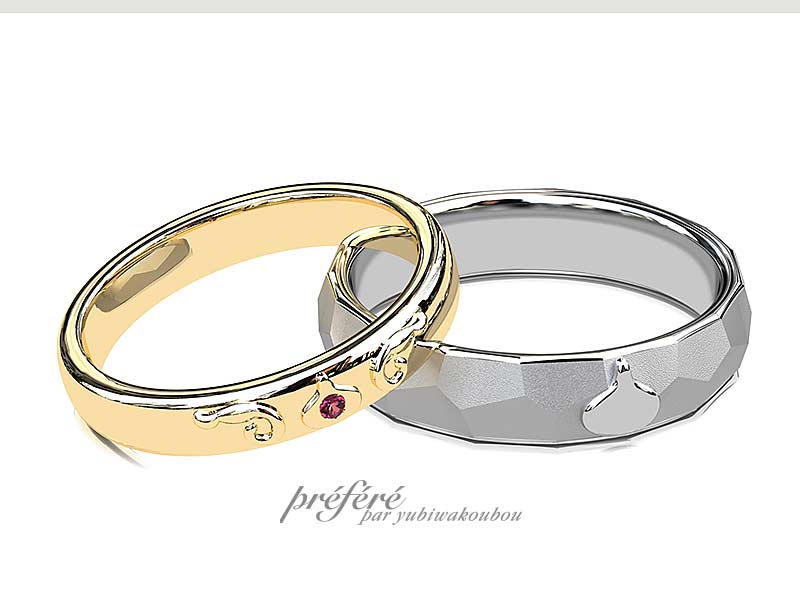 スライムイメージの結婚指輪