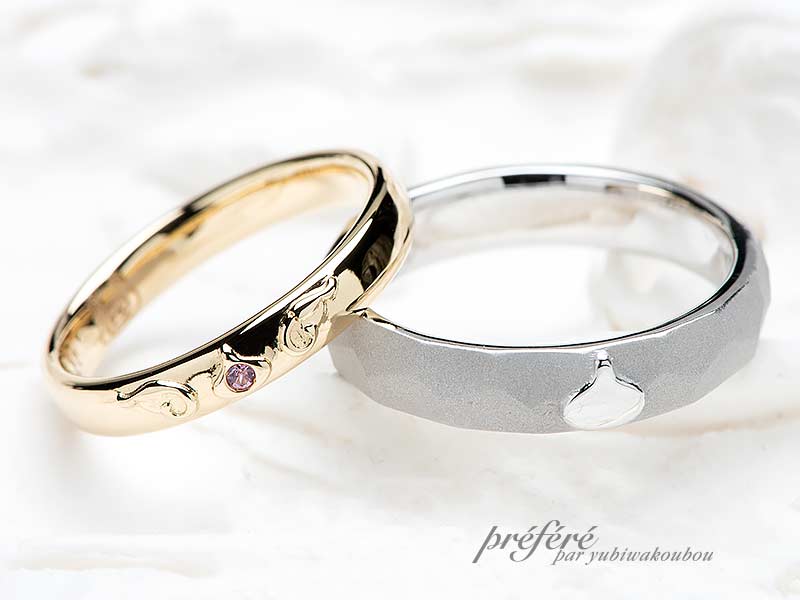 スライムをイメージしてお創りした結婚指輪