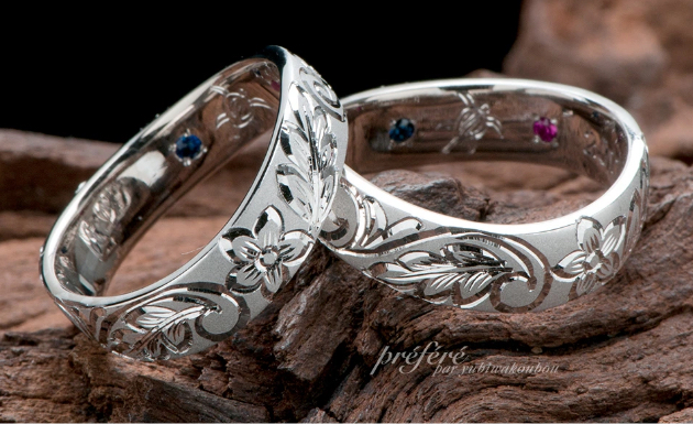 ハワイアンジュエリー風なデザインの指輪の画像