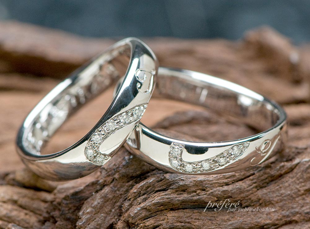 ハートデザインになる結婚指輪
