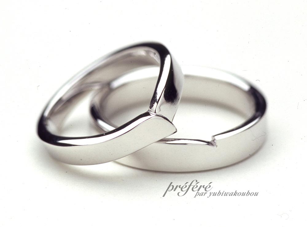 シンプルデザインの結婚指輪