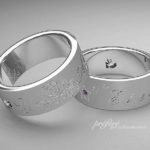結婚指輪のオーダーは薔薇とハートダイヤと星でメッセージを作りました