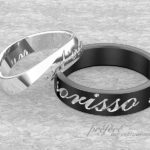 結婚指輪はオーダーメイドでメッセージを刻んだブラックリング
