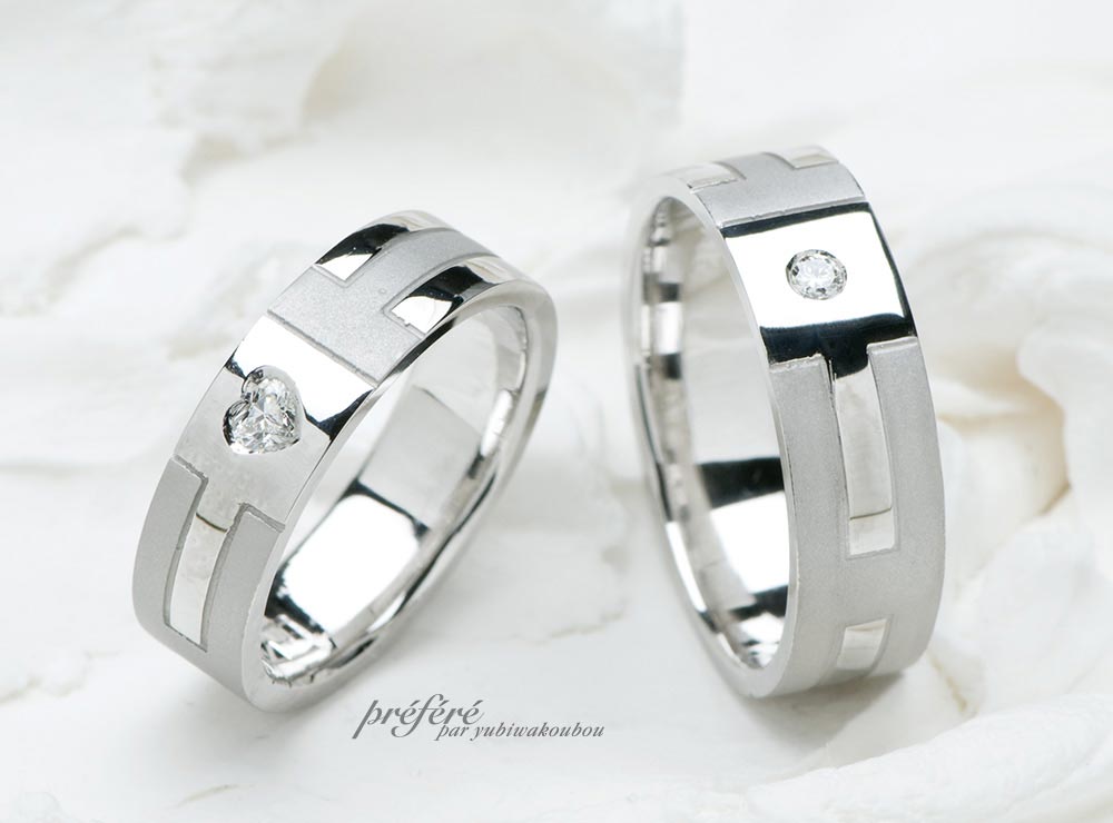 結婚指輪はイニシャルデザインでオーダーメイド
