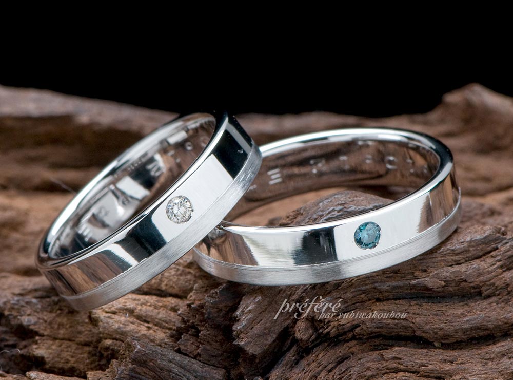 シンプルデザインの結婚指輪オーダー