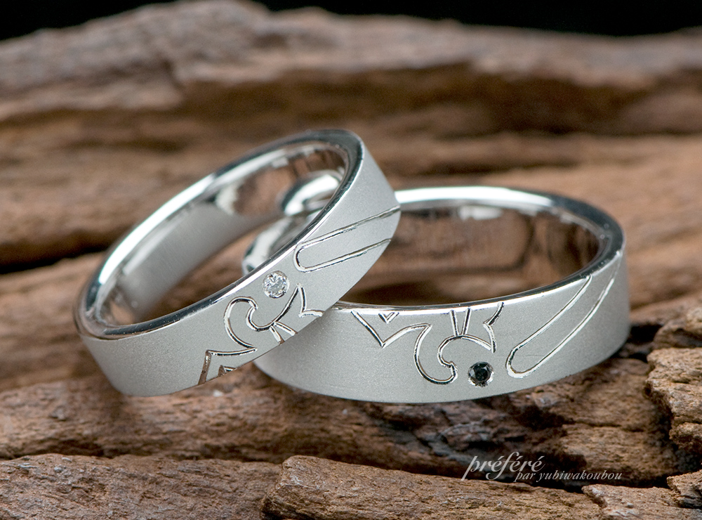 トランプデザインの結婚指輪