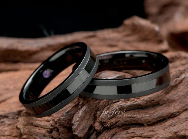 シンプルデザイン 結婚指輪オーダー,ブラックリング 結婚指輪オーダー
