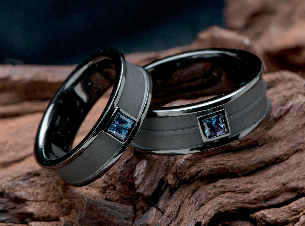 渋カッコいいブラックリングは、結婚指輪（マリッジリング）はオーダー