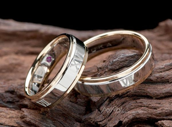 ローマ数字 結婚指輪オーダー,コンビ素材 結婚指輪オーダー