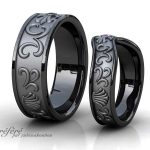 ブラック 結婚指輪,クロス 結婚指輪オーダー,イニシャル 結婚指輪