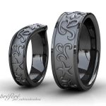 ブラック 結婚指輪,クロス 結婚指輪オーダー,イニシャル 結婚指輪
