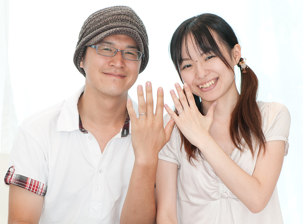 婚約指輪と結婚指輪をお作り頂いたお客様