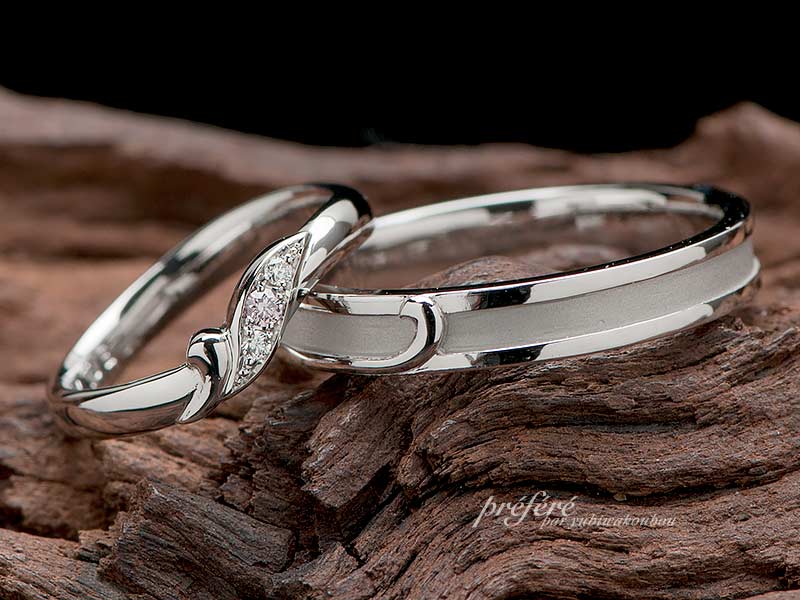 ペア感を持たせたデザインの結婚指輪はオーダーメイド
