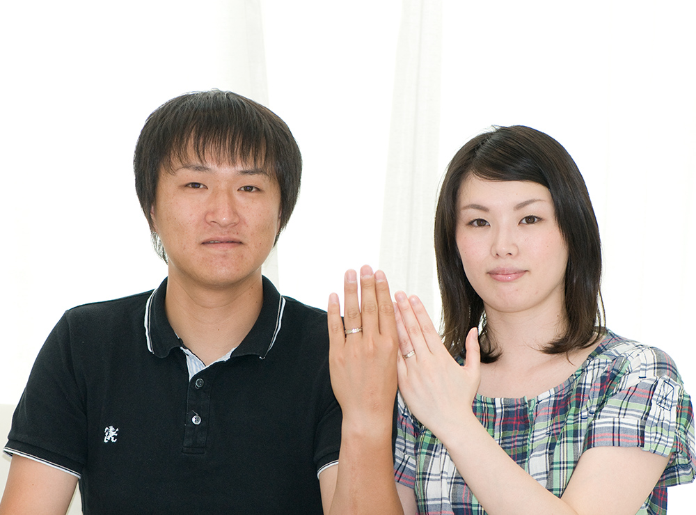 婚約指輪と結婚指輪をお作り頂いたお客様