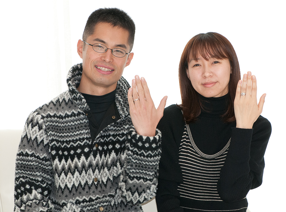 婚約指輪と結婚指輪をお作り頂いたお客様