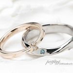 リボンモチーフの結婚指輪