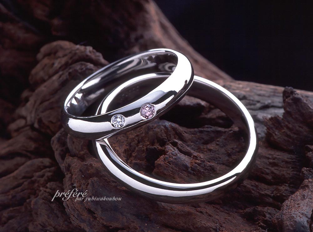 甲丸状のマリッジリング（結婚指輪)はオーダーメイド