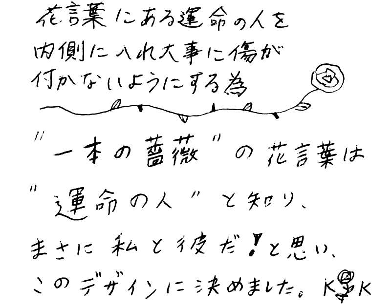 結婚指輪をお創りしたお客様のコメント